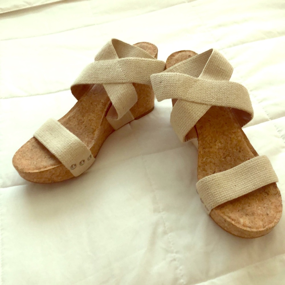 Lucky Brand Wedge Canvas Sandal
